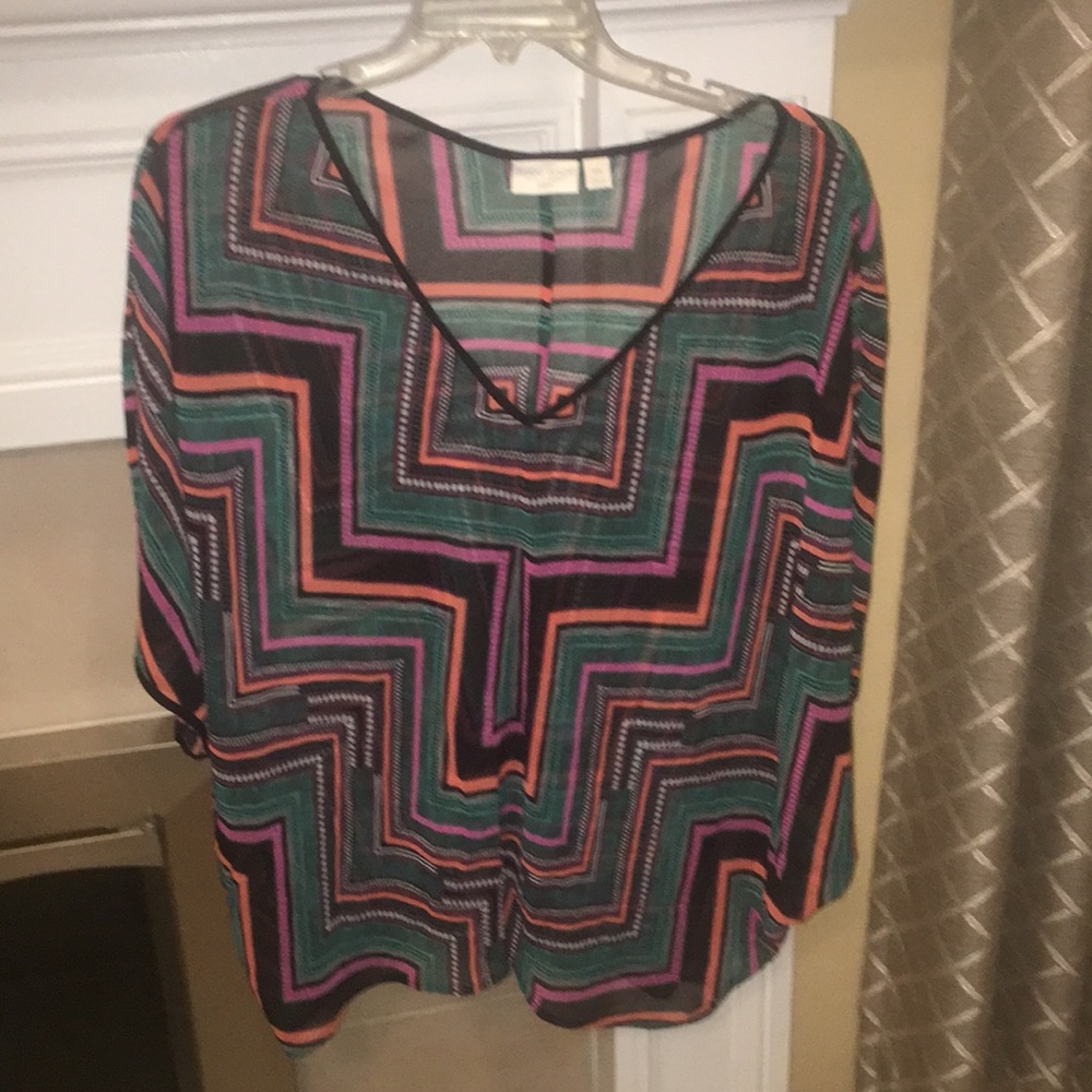 Sheer Aztec print top